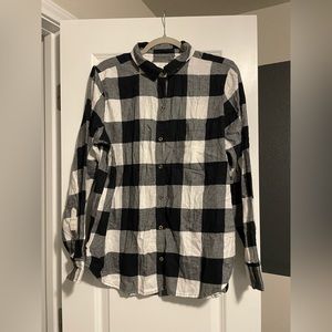 BLACK AND WHITE FLANNEL
